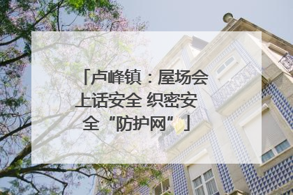卢峰镇：屋场会上话安全 织密安全“防护网”