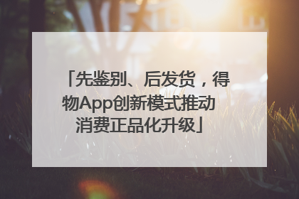 先鉴别、后发货，得物App创新模式推动消费正品化升级