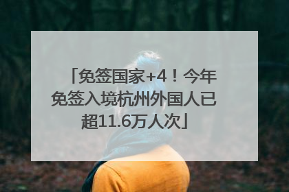 免签国家+4！今年免签入境杭州外国人已超11.6万人次