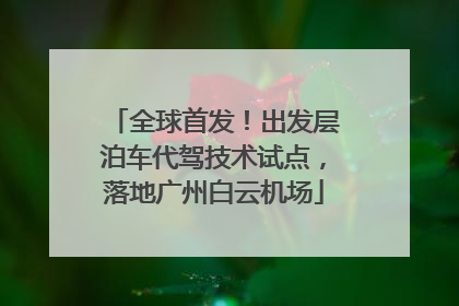 全球首发！出发层泊车代驾技术试点，落地广州白云机场