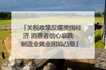 关税政策反噬美国经济 消费者信心暴跌 制造业就业困境凸显
