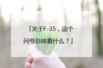 关于F-35，这个问号意味着什么？