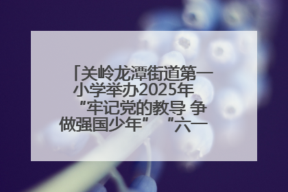 关岭龙潭街道第一小学举办2025年“牢记党的教导 争做强国少年”“六一”文艺汇演活动