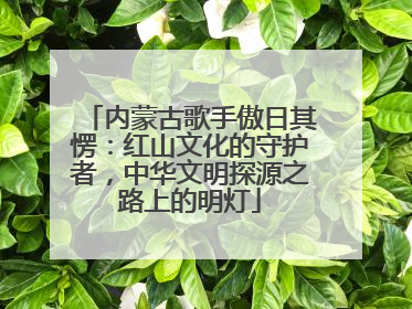 内蒙古歌手傲日其愣：红山文化的守护者，中华文明探源之路上的明灯