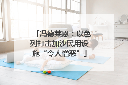 冯德莱恩：以色列打击加沙民用设施“令人憎恶”