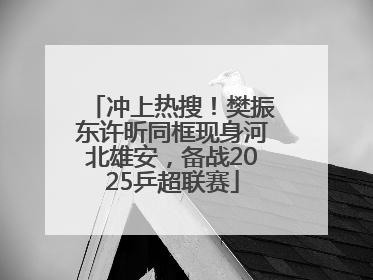 冲上热搜！樊振东许昕同框现身河北雄安，备战2025乒超联赛