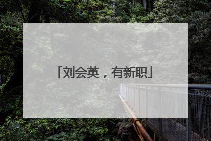 刘会英，有新职