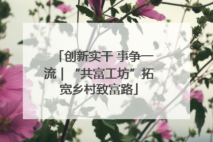 创新实干 事争一流｜“共富工坊”拓宽乡村致富路