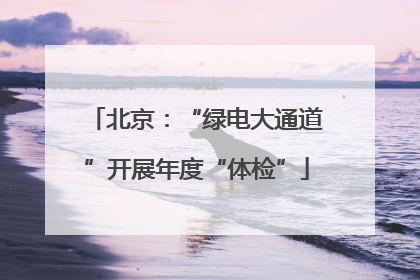 北京：“绿电大通道”开展年度“体检”