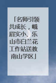 名师引领共成长，峨眉实小、乐山市白兰花工作站送教南山学区