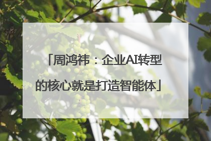 周鸿祎：企业AI转型的核心就是打造智能体