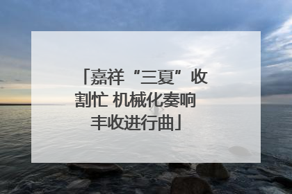 嘉祥“三夏”收割忙 机械化奏响丰收进行曲