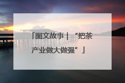图文故事｜“把茶产业做大做强”