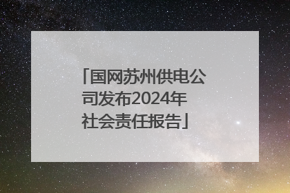国网苏州供电公司发布2024年社会责任报告