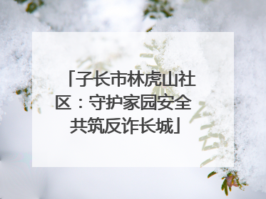 子长市林虎山社区：守护家园安全 共筑反诈长城