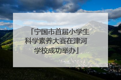 宁国市首届小学生科学素养大赛在津河学校成功举办