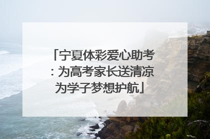 宁夏体彩爱心助考：为高考家长送清凉 为学子梦想护航