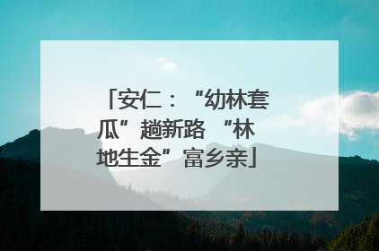 安仁：“幼林套瓜”趟新路 “林地生金”富乡亲