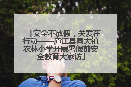 安全不放假，关爱在行动——庐江县同大镇农林小学开展暑假前安全教育大家访