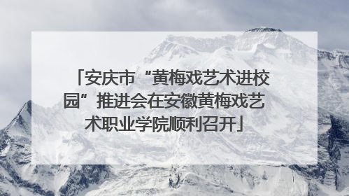 安庆市“黄梅戏艺术进校园”推进会在安徽黄梅戏艺术职业学院顺利召开