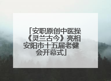 安职原创中医操《灵兰古今》亮相安阳市十五届老健会开幕式