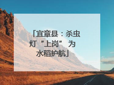 宜章县：杀虫灯“上岗” 为水稻护航