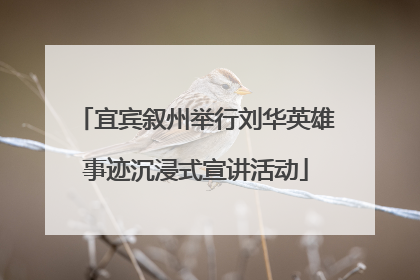 宜宾叙州举行刘华英雄事迹沉浸式宣讲活动