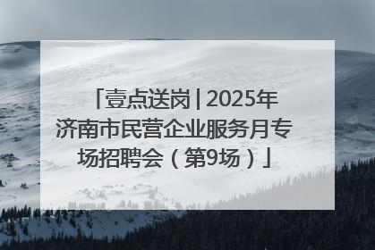 壹点送岗│2025年济南市民营企业服务月专场招聘会（第9场）