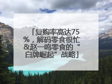复购率高达75%，解码零食很忙&赵一鸣零食的“白牌崛起”战略