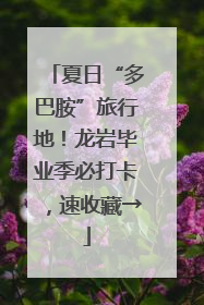 夏日“多巴胺”旅行地！龙岩毕业季必打卡，速收藏→