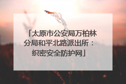 太原市公安局万柏林分局和平北路派出所：织密安全防护网