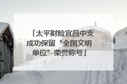 太平财险宜昌中支成功保留“全国文明单位”荣誉称号