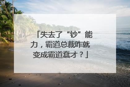 失去了“钞”能力，霸道总裁咋就变成霸道蠢才？