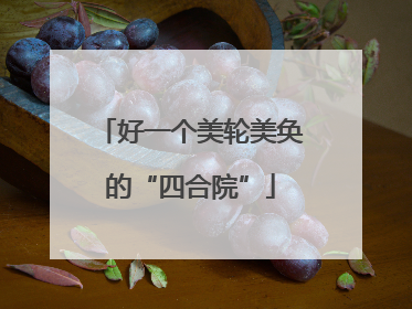 好一个美轮美奂的“四合院”
