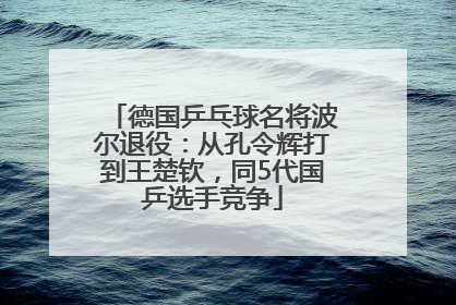 德国乒乓球名将波尔退役：从孔令辉打到王楚钦，同5代国乒选手竞争