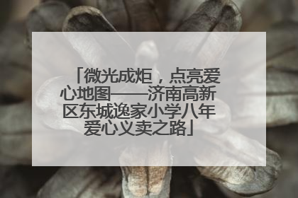 微光成炬，点亮爱心地图——济南高新区东城逸家小学八年爱心义卖之路