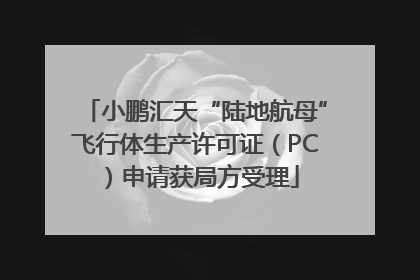 小鹏汇天“陆地航母”飞行体生产许可证（PC）申请获局方受理