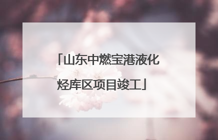 山东中燃宝港液化烃库区项目竣工