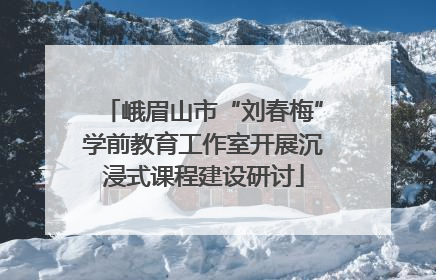 峨眉山市“刘春梅”学前教育工作室开展沉浸式课程建设研讨