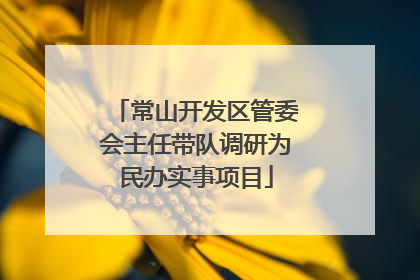 常山开发区管委会主任带队调研为民办实事项目