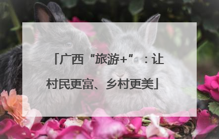 广西“旅游+”：让村民更富、乡村更美