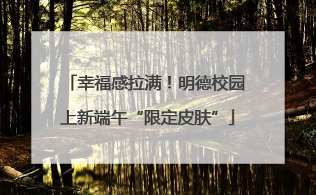 幸福感拉满！明德校园上新端午“限定皮肤”
