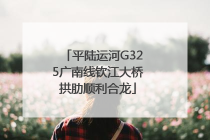 平陆运河G325广南线钦江大桥拱肋顺利合龙