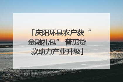 庆阳环县农户获“金融礼包” 普惠贷款助力产业升级