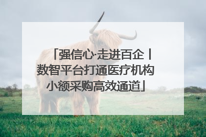 强信心·走进百企丨数智平台打通医疗机构小额采购高效通道