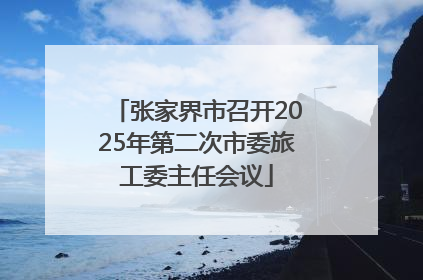 张家界市召开2025年第二次市委旅工委主任会议
