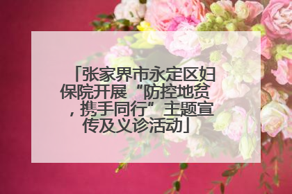 张家界市永定区妇保院开展“防控地贫，携手同行”主题宣传及义诊活动