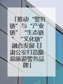 推动“警务链”与“产业链”“生态链”“文化链”融合发展 甘肃公安打造陇原旅游警务品牌