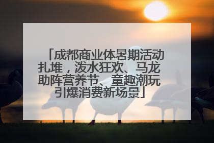成都商业体暑期活动扎堆，泼水狂欢、马龙助阵营养节、童趣潮玩引爆消费新场景