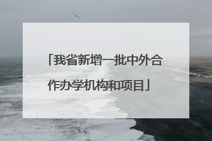 我省新增一批中外合作办学机构和项目